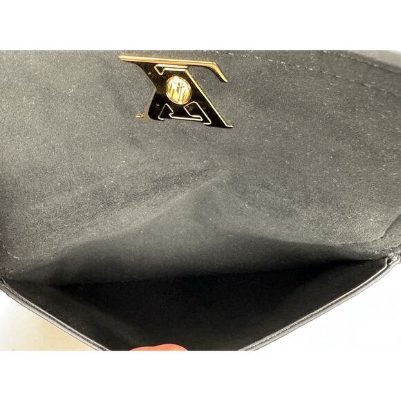 Louis Vuitton Calfskin Lockme Phone Chain Pouch in Vanille and Black B-6 - Picture 12 of 16